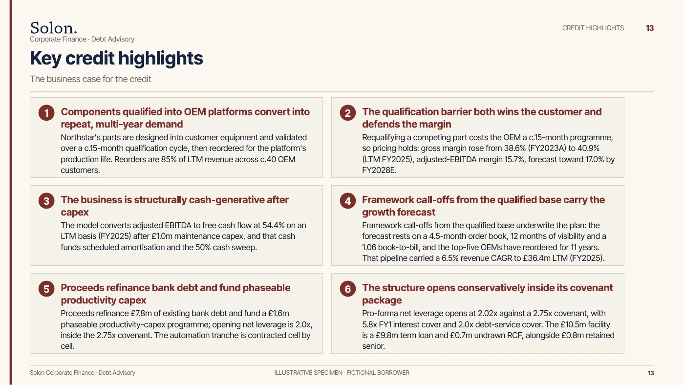 Specimen lender deck, page 13
