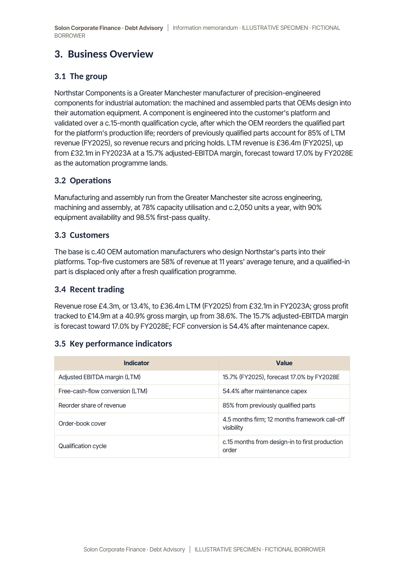 Specimen information memorandum, page 6