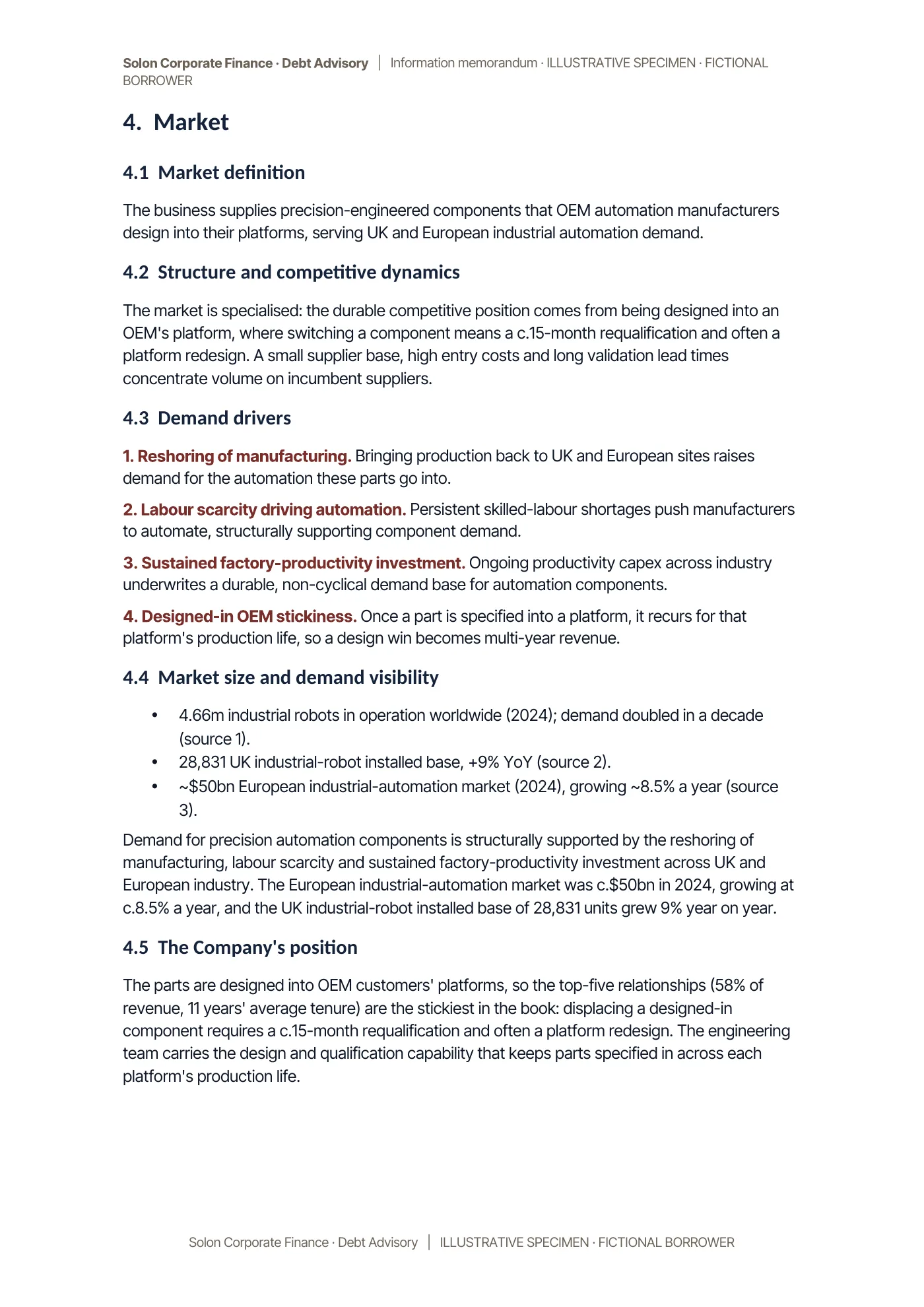 Specimen information memorandum, page 7